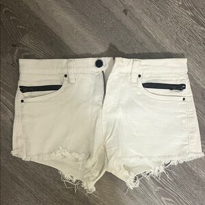 Blank NYC White Frayed Jean Shorts